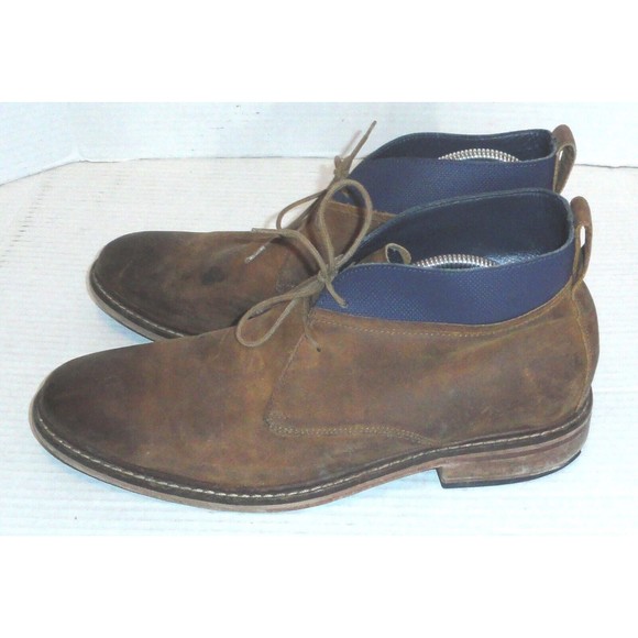 Cole Haan Colton Men's Leather Chukka Blue Band Lace Up Boots Size: 10 M READ - Picture 3 of 10